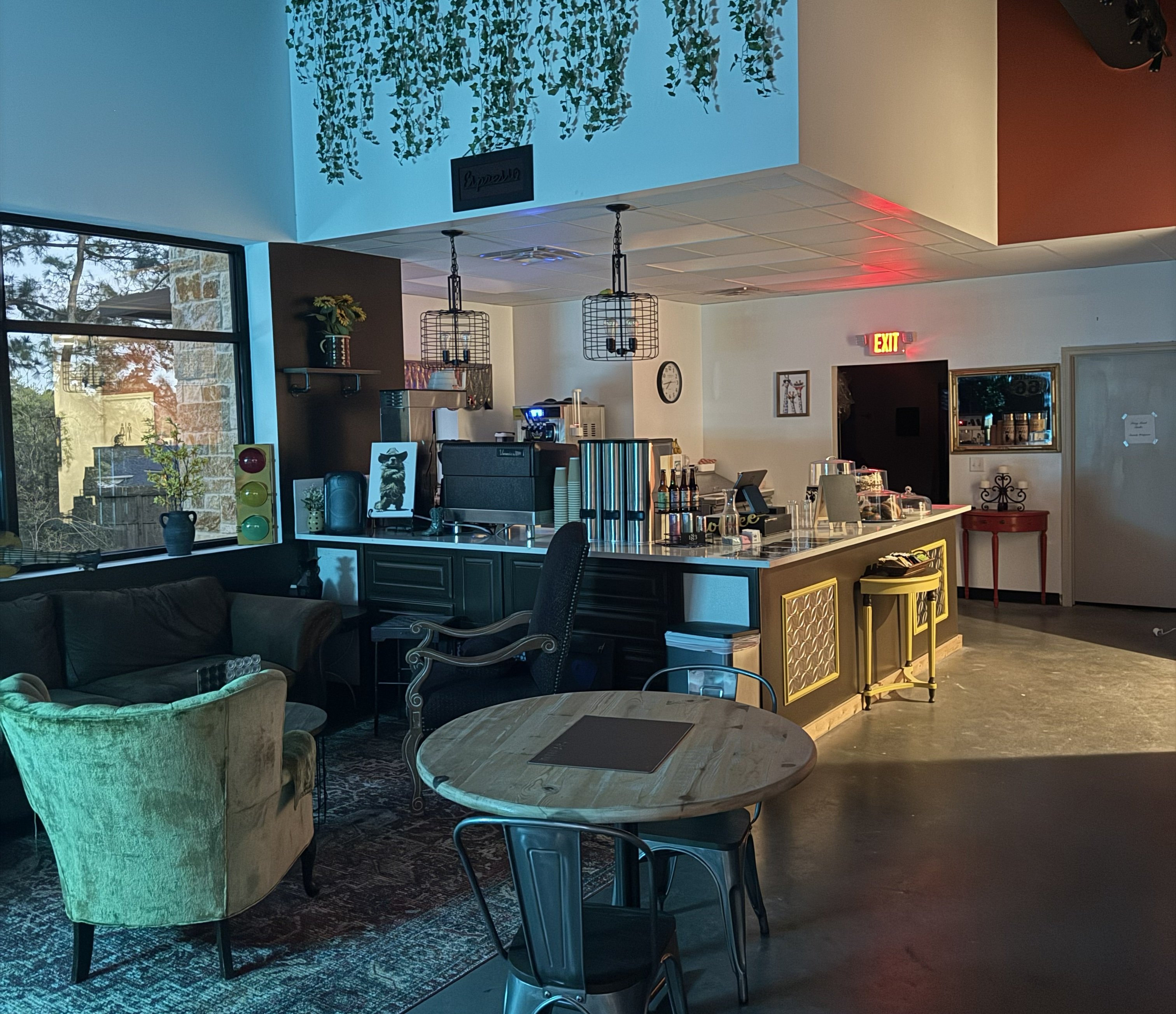 Inside Blue Giraffe Cafe