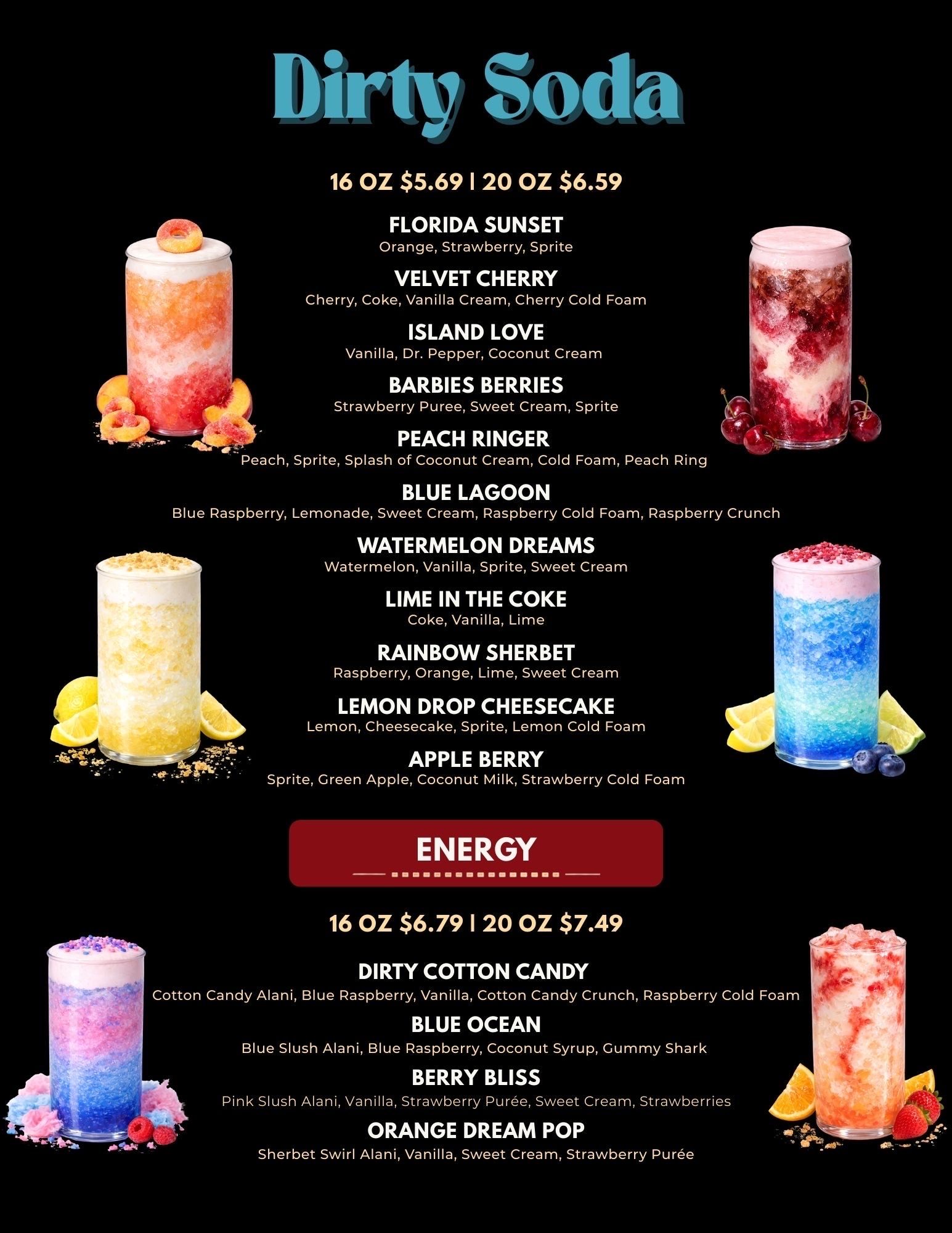 Blue Giraffe Cafe menu page two